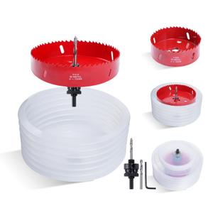 6 inch Hole Saw & 4 inch Hole Saw for Recessed Light, Dust Bowl Catcher for Recessed Lighting, Perfect Dust Collection for Clean CuttingSpecial Dad's Gift