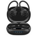 iLive Wireless On Ear Earbuds with Charging Case, Black