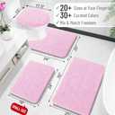 OLANLY Small Bathroom Rugs 24x16, Extra Soft Absorbent Chenille Bath Rugs, Rubber Backing Quick Dry, Machine Washable Bath Mats for Bathroom Floor, Tub and Shower, Home Decor Accessories, Pink