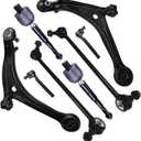 8PC Front Lower Control Arm Suspension Kit FITS for Honda Odyssey 2005 2006 2007 2008 2009 2010, 2 Lower Control Arm w/Ball Joint 4 Inner and Outer Tie Rods 2 Front Sway Bar Link K620504 K620505