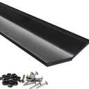 Garage Door Seal Top and Sides, 34FT Rubber Seal Strip Weather Stripping Replacement Soft and Hard Composite, Weatherproofing Garage Door Seals with Installation Nails and Caps, Black