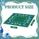 Seenelling Mini Mahjong Mat Green with Rules 22" x 22" Non-Slip Noise Reduction Peacock Mahjong Table Mat Multi Purpose Game Table Cover for Mah-jongg Card Board Poker Dominoes Tile Games