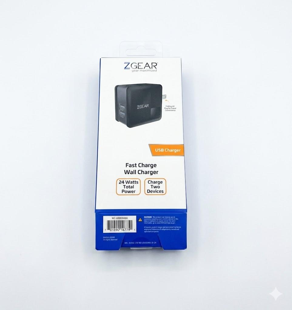 ZGEAR Fast Charge Wall Charger, 24 Watts