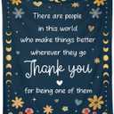 Thank You Gifts for Women - Soft Fleece Throw Blanket 50x60 in - Birthday Inspirational Retirement Gift for Woman Friends Coworkers Employee Nurses, Teacher Appreciation Gifts (There Are People)