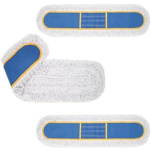 KeFanta 24" Commercial Dust Mop Replacement Heads,3 Pack Reusable Industrial Dust Mop Pads, Washable Cotton Dust Mop Refill for Floor Cleaning & Janitorial Supplies,Only Fits:B0D7MKSZ8N,B0FHHPTZHQ