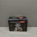 ME JO Christmas Tree Topper | Christmas Tree Decoration Hollow Glitter Snowflake with 3D Rotating LED | with 6 Projection Plug in Star Christmas Tree Projector for Indoor Office Xmas New Year