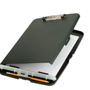 Officemate Slim Clipboard Storage Box, 10 1/2H x 14 1/2W x 1 1/4D, Charcoal/Gray (83303)