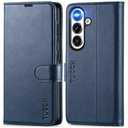 TUCCH Case for Galaxy S25, Wallet Case with [TPU Shockproof Interior Case] Stand RFID Blocking Card Holder, Magnetic PU Leather Protective Flip Cover Compatible with Galaxy S25 6.2" 2025 5G, Dark Blue