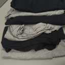 Fruit of The Loom Men's Crew Tee Undershirts, Moisture Wicking & Tag Free,(Large, Black/Grey - 6 Pack)