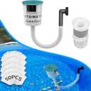 Surface Float Skimmer,2025 Upgrade,No Installation Required, no Adjustable Bracket Required,Comes with 50 Filter Socks, Perfect for Women ((((Turquoise))))