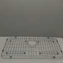 Stainless Steel Sink Grid and Protectors for Bottom of Kitchen Sink, 26" x 14" with Rear Drain for Single Sink Bowl (26" X 14 1/16")