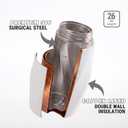 Best Shaker Bottle for Protein Mixes Double Wall Stainless Steel, For Shakes, Water, Smoothies, Cocktails Leak-Proof, 26oz, Copper-Insulated Blender Cup, BPA-Free No Mixing Tools (Snow Goose
