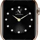 Newlibery Rose Gold Slim Band for Women Compatible with Apple Watch 38mm 40mm 41mm 42mm(S10/11) Designer Bling Dressy Bracelet Adjustable Metal Strap for iWatch Series 11/10/9/8/7/6/5/4/SE 3/2/1