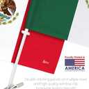 Copa America 2024 Mexico Car Flag 2 PCS Pack Bandera para Carros De Mexican Decor for Window Clip Sports Fan Gifts World Cup Football Poster Pole Mount League Patriotic Decorations Made in USA