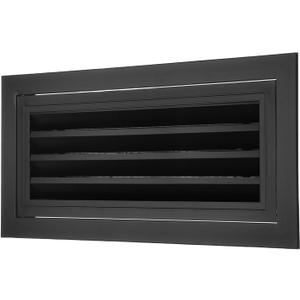 PATIKIL 8" x 20" Aluminum Gable Vent, 1Pcs Return Grille Gable Louver Air Vent with Screen Mesh Filter Removable Door for Sidewall Wall Ceiling Floor Attic Shed HVAC System, Black