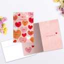 Tree-Free Greetings - Valentine's Day Greeting Cards - Artful Designs - 12 Cards + White Envelopes - Made in USA - 100% Recycled Paper - 4 x 6 - Happy Hearts (FS64389)