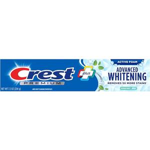 Crest, Toothpaste Premium Plus Advanced Whitening Active Foam, 7.2 Ounce