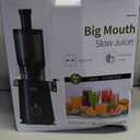 ECOSELF Juicer Machines - Wide Mouth Feed Chute For Fruits and Leafy Greens - Juice Extractor Machine With Self Feeding & Hands-Free Design For Family - Cold Press Juicer Easy to Clean（With Brush）