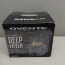 OVENTE Electric Deep Fryer, 1.5L Capacity, 800W with Adjustable Temperature, Viewing Window Lid, Removable Frying Basket & Cool-Touch Handles, Stainless Steel Countertop Fryer, Silver FDM1501BR