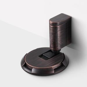 3 Pack Windproof Door Stoppers Adjustable Bottom of Door Holder No Drilling Heavy Duty Mechanical Floor Door Stop with Screws and Adhesive Oil Rubbed Bronze 87006-ORB-3