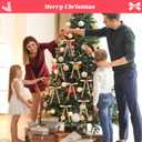 30Pcs Velvet Bows for Christmas Tree - Khaki Small Christmas Tree Bows, Vintage Ribbon Bows for Garland, Wreath, Fireplace, Door, Gift Wrapping, Holiday Bows Ornaments for Xmas (5  7 Inch)