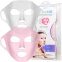 Lindo Silimask - Reusable Anti-Wrinkle Silicone Face Mask Holder for Sheet Masks, Moisturizing Facial Mask Cover, Prevent Evaporation, Beauty Face Tool, Travel Pouch Included, 2 Pack