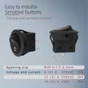 JD 2pcs 6A Power Switch 125V/250V AC Electric Round Rocker Switches ON/Off Switch 2Pins Toggle Switch with UL Certificate