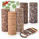 Bessrung 100PCS Seamless Elastic Hair Ties for Women Girls, No Damage Ponytail Holders for Thin Thick Hair, Leopard Animal Print Hair Bands for Women's Hair, Hair Accessories for Daily Use