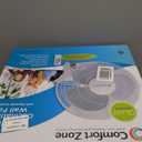 Comfort Zone 16-Inch Fan with Remote Control  Quiet 3-Speed Oscillating Indoor Fan with 90 Wide-Angle Airflow, Timer & Sleep Modes  Space-Saving Wall Fan for Bedroom, Home Gym & Office, White