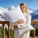 Canadian White Goose Down Pillow 1050 Fill Power 80% Goose Down 20% Goose Feather King Size Down Pillows With 600TC 100% Cotton Pillow Shell Ideal for Plush Comfort and Support (20"X36", Set of 1)