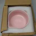 Traditional Matcha Bowl with Spout, Ceramic Matcha Tea Bowl (Chawan), Matcha Mixing Bowl for Whisking Matcha, Pink