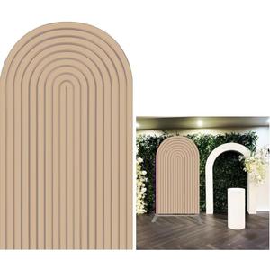 Arch Backdrop 7ft Height Ripple Pattern Arch Stand Covers Stretchy Spandex Fabric Pure Color Background for Birthday Baby Shower Party Decoration (ZUS-Arch-GX-1265)