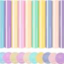 Tintnut 3D Puff Vinyl Heat Transfer - 10 Sheets 12inches X 10inches Pastel Puff HTV Puff Heat Transfer Vinyl 3D Puffy Iron On Vinyl for T-Shirts DIY