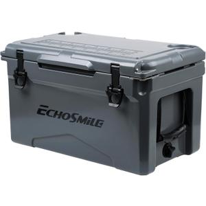 EchoSmile 30 Quart Rotomolded Cooler, Built to Stand up to The Rigors of The Journey (Gray)