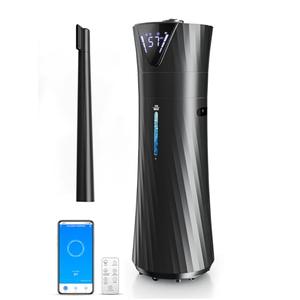 MONISEN 17L/4.5Gal Humidifier Large Room, Smart Quiet Ultrasonic Cool Mist Humidifiers for Bedroom, Covers 2000ft², 56H Runtime, 24H Timer, 3 Mist Modes Humidifiers for Home, Office, Plants, Black