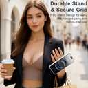 Tnarru Designed for iPhone Air Case with Stand [Magnetic Ring Holder Kickstand] Soft TPU Bumper Non-Yellowing Anti-Scratch Lightweight Slim for iPhone Air Case Silver and Clear (iPhone Air [6.5 Inch])