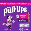 Pull-Ups Girls' Potty Training Pants, Size 5T-6T Training Underwear (46+ lbs), 66 Count