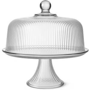 Anchor Hocking Monaco Glass Cake Stand  Elegant Display for Cakes, Desserts, and Pastries  Durable, Dishwasher Safe  Perfect for Weddings, Events, and Everyday Use  Made in USA