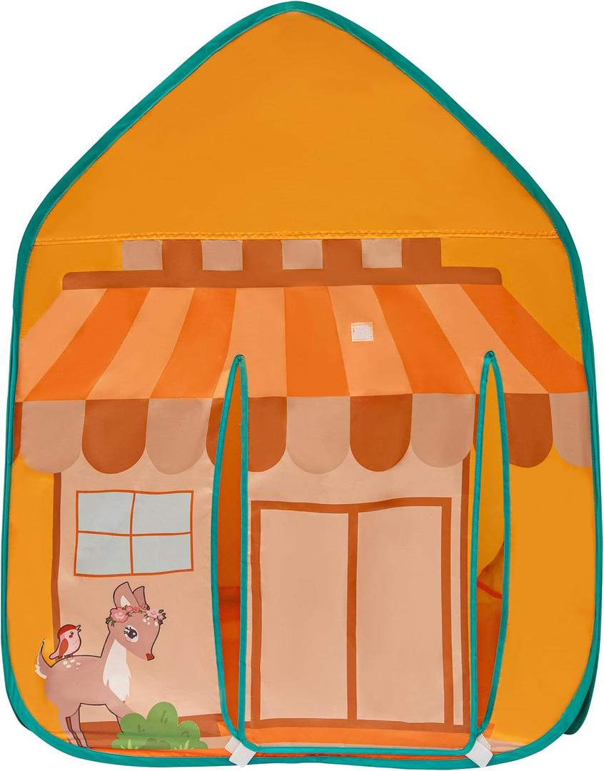 Lafyette. Kids Grocery Store Play Tent, Pop Up Indoor Outdoor Playhouse with Windows and Door, Market Shop Play Tent for Boys Girls Toddlers, Foldable Pretend Playhouse Toy for Children, Easy Setup