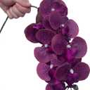 FagusHome 32 Inch Artificial Phalaenopsis Flowers 6 Pcs Artificial Orchid Flowers Stem Plants for Home Décor (Purple Piebald), FH1000143
