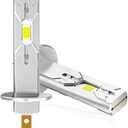 AILEO H1 LED Fog Light Bulb, 25W 6000 Lumens Super Bright 6000K Cool White 360°Beam H1 LED Bulb for DRL or Fog Light Bulb Replacement 1:1 Mini Size Quick Install IP68 Waterproof, 2 Pack