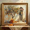 2 x CSZPPQAF Orange Tree Paint by Number Kit for Adults, Fruit Paint by Number Kits on Canvas, DIY Color Vintage Oil Painting for Farmhouse Kitchen Living Room Bedroom Decor 12X16inch
