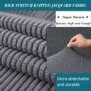 HFCNMY Stool Covers Rectangle,2 Pack Stretch Bar Stool Covers Jacquard Washable Counter Saddle Seat Cover with Elastic Band for Wooden Metal Bench(Dark Grey)