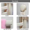 Towel Rack Suction Cup Clothes Drying Rack - Foldable Wall-Mounted Laundry Hanger for Bathroom, Balcony, Kitchen - Space-Saving, No Drilling, SturdyWhite