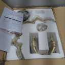 ACANER 4-Light Brushed Gold Chandeliers for Dining Room, 15.6" Farmhouse Geometric Pendant Light Fixture for Entryway Foyer Kitchen Bathroom Over Sink