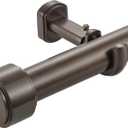 Heavy Duty Curtain Rods - 1 1/4" Large Diameter Premium Nonadjustable Curtain Rod - 36in/3ft Custom Window Treatment Rods with Durable Aluminum Brackets and End Caps,Dark Bronze Finish