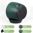 WSMKSZ 12/10/9 inch Large Self Watering Pots, Planter, Plant Pots with Mesh Drainage Holes for Indoor Outdoor Garden Plants, Plastic Flower Pots with Deep Reservoir, Black with Green Speckles