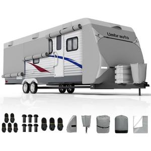 Umbrauto Travel Trailer RV Cover 35-38ft: 9-Layer Waterproof Camper Cover