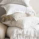 basic home Hotel-Style Goose Feather Down Euro Pillow Insert for Sofa & Bed - 100% Odorless & Plump Cushion Filler - 233TC Cotton with Inner Liner to Prevent Poking (26x26 Inch)