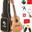 Ukulele Concert Mahogany Bundle 23 inch Ukelele for Beginners Adults Professional Four String Wooden Hawaiian Starter Uke Kit, by Vangoa